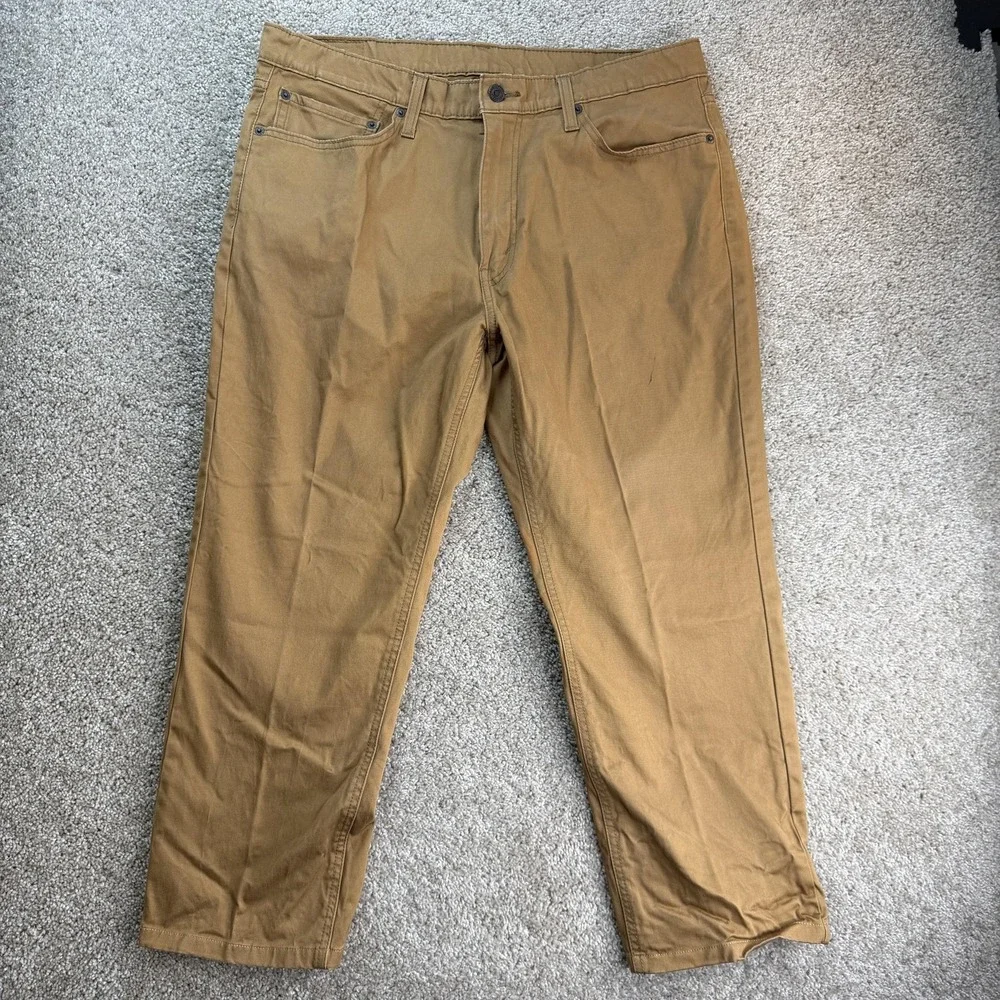Levis 541 Jeans Mens 36x30 Brown Denim Athletic Tapered Stretch Casual Pants